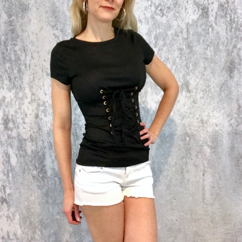 Black corset tee - Picture 3 of 6